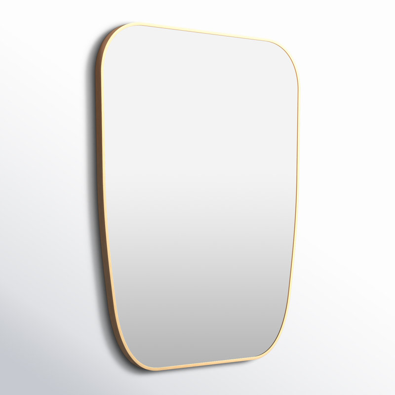 Sirona Metal Asymmetrical Wall Mirror, Gold