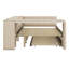 Lit tapissier double (conception plateforme) - tablettes de rangement, bureau, station de charge et lit gigogne-1582168315