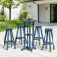 Ensemble de 3 tabourets de bar et table ronde HDPE-1893079043