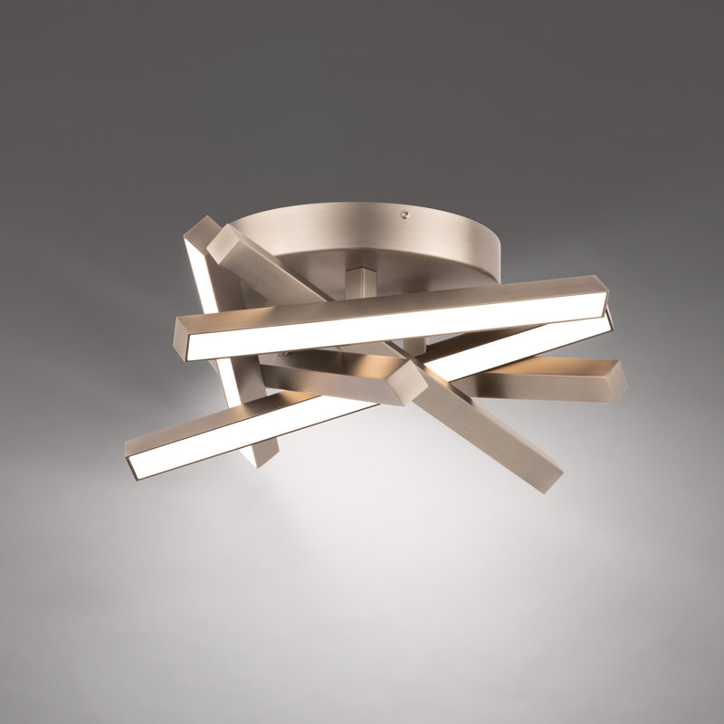 Parallax LED Semi Flush Mount, 2700K, Brushed Nickel