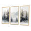 Green Pine Tree Misty Mountain - ensemble de reproductions d'art mural pin-107213286-107213294