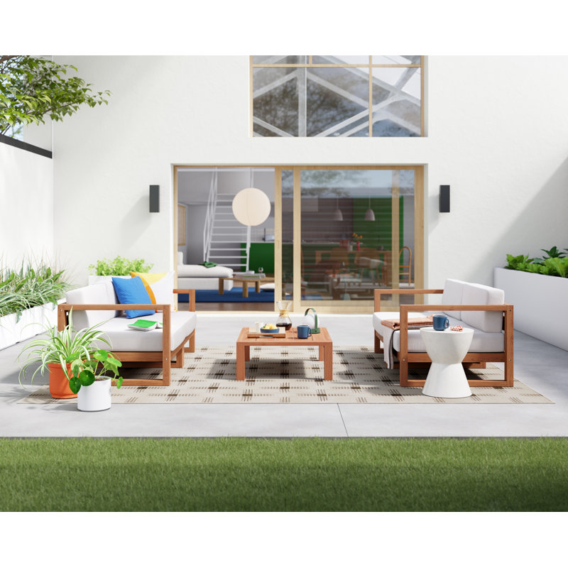 Cambridge Distressed Square Teak Coffee Table by Havenside Home