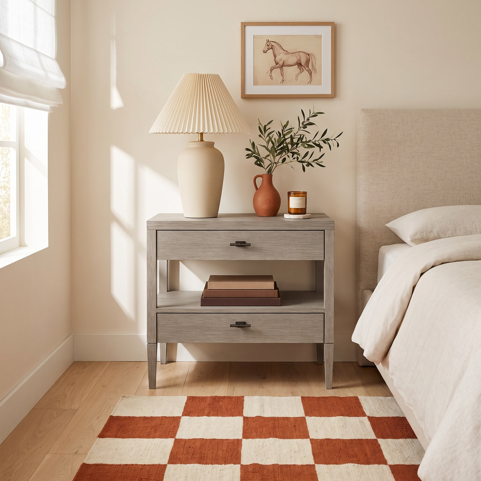 Troy 2 Drawer 30" Nightstand