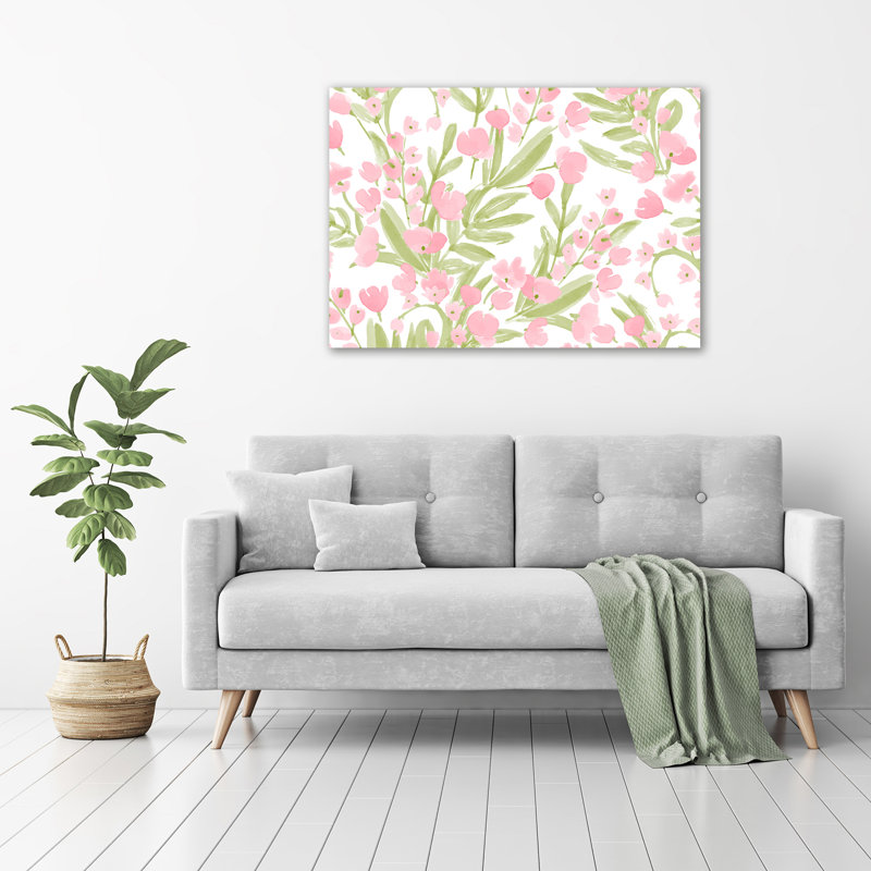 Floral Pattern - Unframed Art Prints on Glass