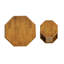 Ensemble de deux tables basses, table basse et salon de 31,5 po en bois d'hévéa naturel (ensemble de deux pièces)