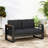 Aluminum Outdoor With Dark Cushions - Style Water- Cover And Horizontal Channel Tufting
