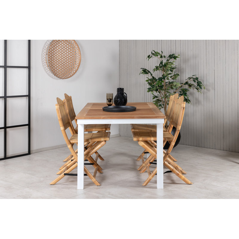 Abbie-Mae 4 - Person Dining Set, H75 x L240 x W90cm