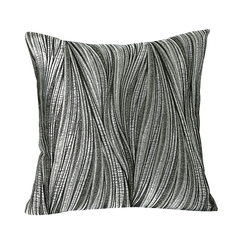 Reversible Throw Pillow, Polyester/Polyfill, Abstract, Gray