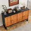 Armoire de rangement polyvalente rétro avec motifs géométriques pour différentes pièces