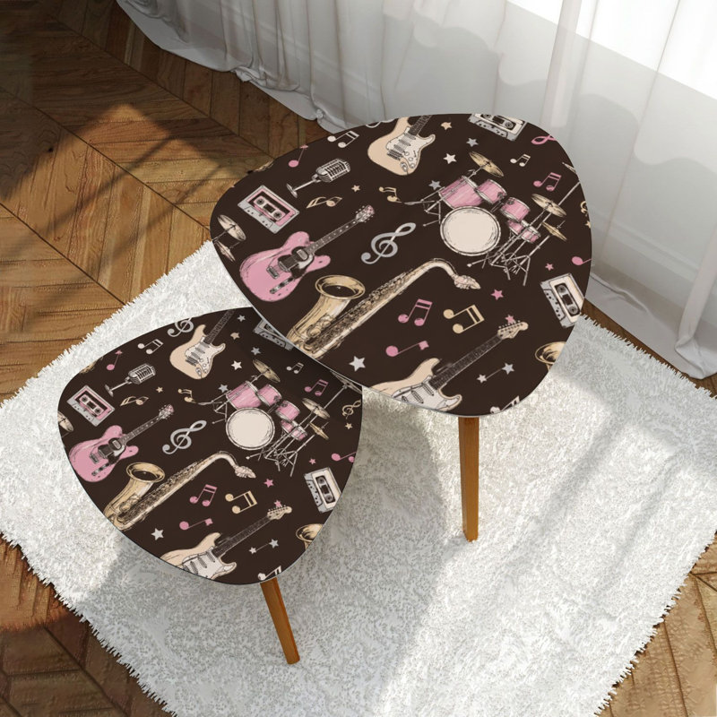 Ensemble de 2 tables basses gigognes Triangle