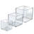 4", 5", 6" Deluxe Clear Acrylic Square Cube Bin Set for Counter