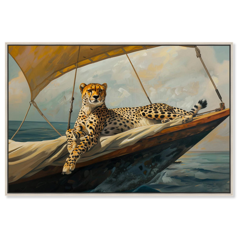 Art sur toile, art moderne, H 25 po x l 37 po, Cadre argenté flottant