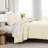 Southshore Fine Linens Vilano Duvet Cover Set, Oversized 110 GSM Microfiber Bedding with Hidden Zipper Closure and 4 Corner Ties, 1 Pillow Sham, Twin/Twin XL, Cream-850210345-850210329