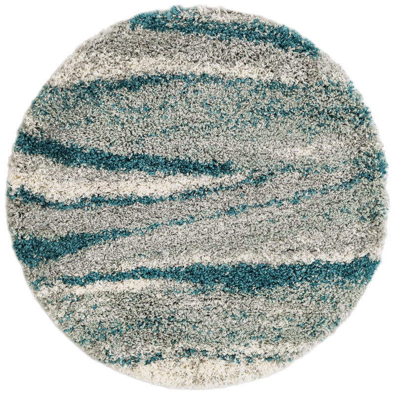  Tapis à poil long Whisper, Rond 3 pi 3 po