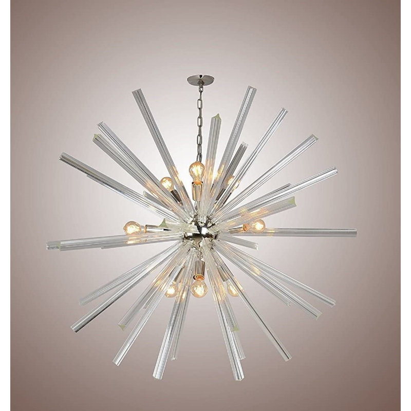 Baskerville 9 - Light Axis Lucite Luxury Sputnik Sphere Chandelier