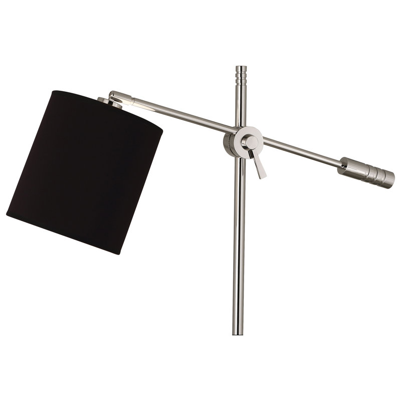 Campbell Table Lamp, Black/Polished Nickel