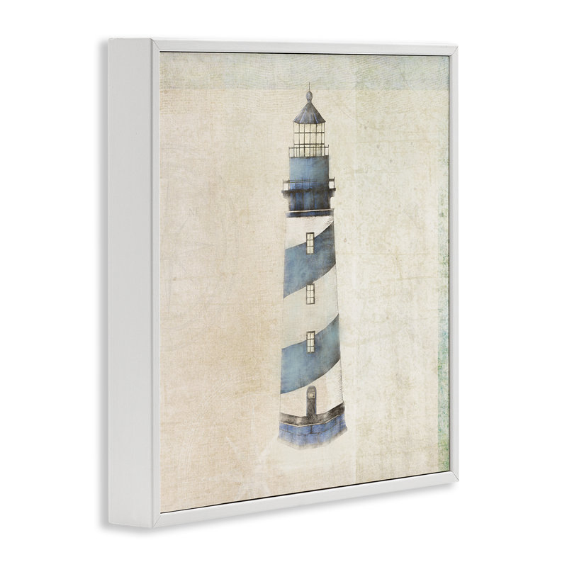 Art de giclée rustique maritime par John Rossini, Giclée encadrée blanc bord de mer, H 12 po x l 12 po