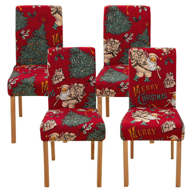 Housse pour chaise de salle à manger, Père Noël rouge