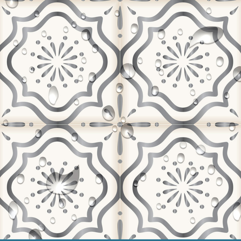 Carreau de mosaïque auto-adhésif en vinyle 7 po x 7 po, Blanc