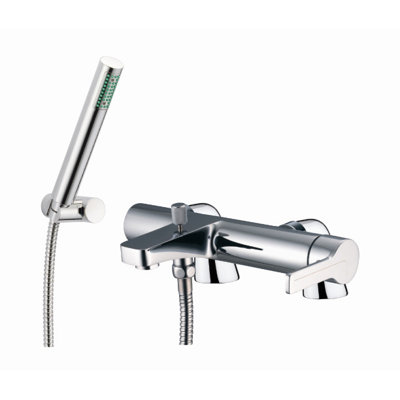 Garniture de robinet de baignoire murale à poignée simple avec inverseur et douchette Matrix