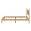 Lit plateforme en bois avec tête de lit en forme de gourde, lit plateforme de style rétro-1119673034