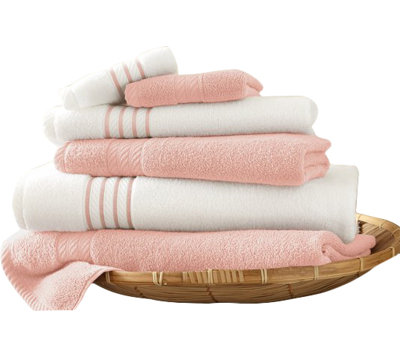 Ensemble de serviettes 6 pièces 100 % coton 