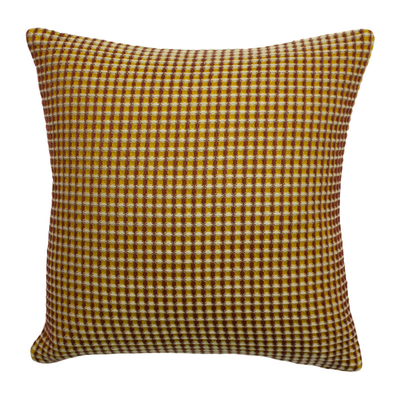 Geometric Yellow Square Cushion, Henna