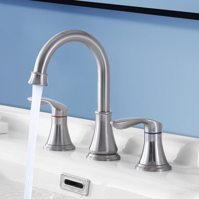 Robinet de salle de bain à poignée double 8 po avec drain escamotable Topcraft