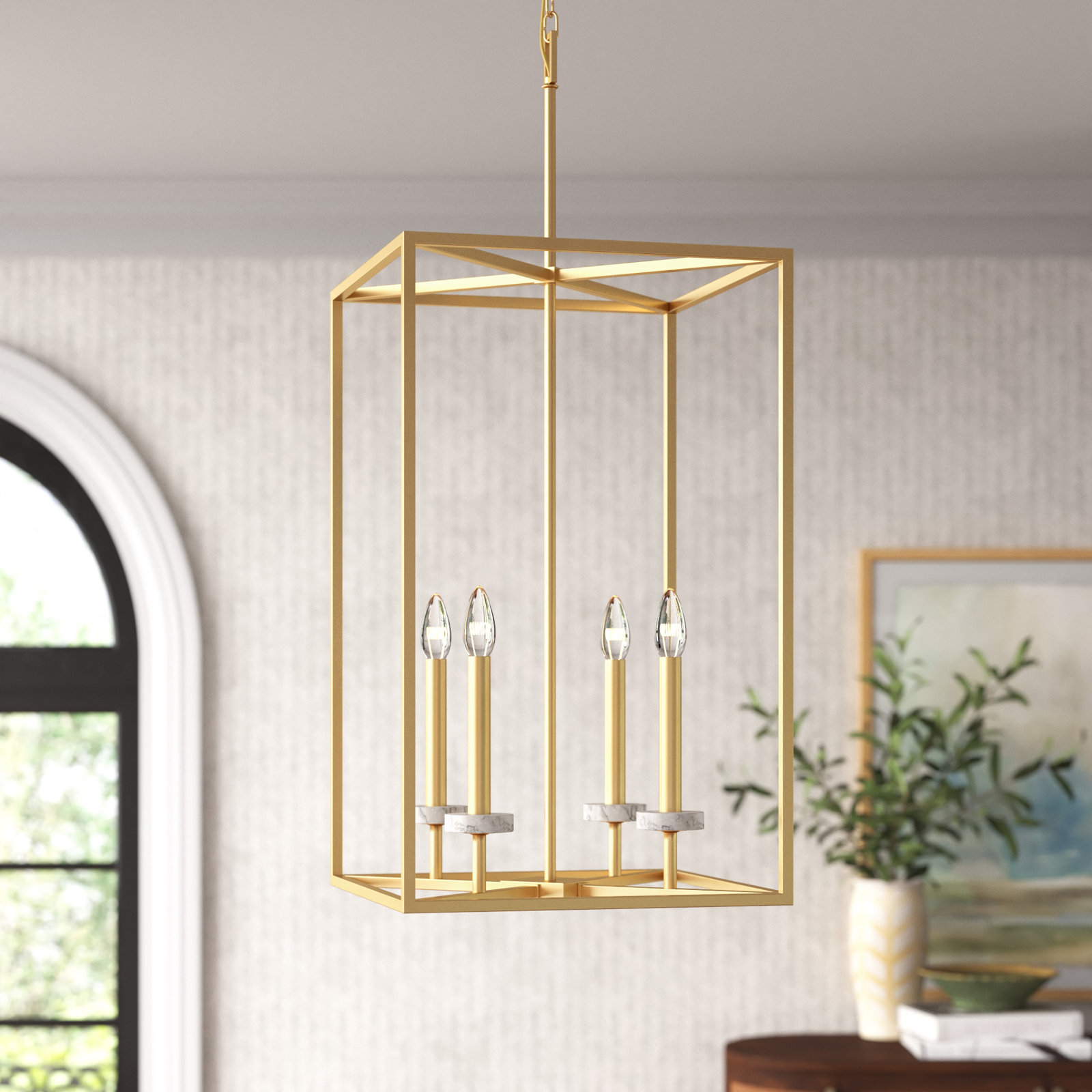 Perth 4 - Light Metal Dimmable Chandelier