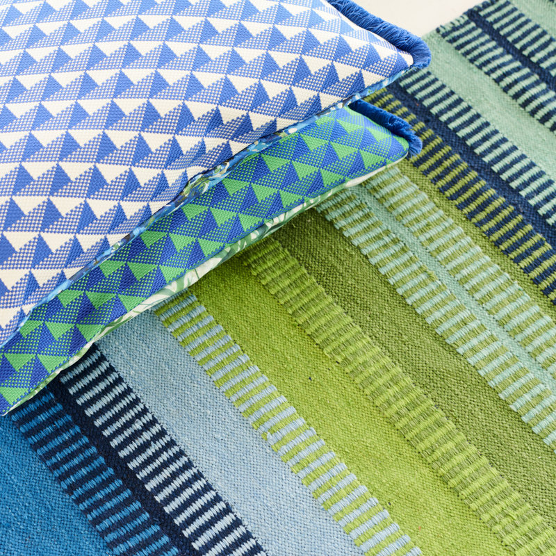 Muturi Cobalt Outdoor Rug, Rectangle 3'11" x 5'11"