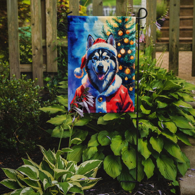 Drapeau de jardin Doberman Pinscher, Husky sibérien