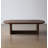 Minimalist vintage oval solid wood coffee table