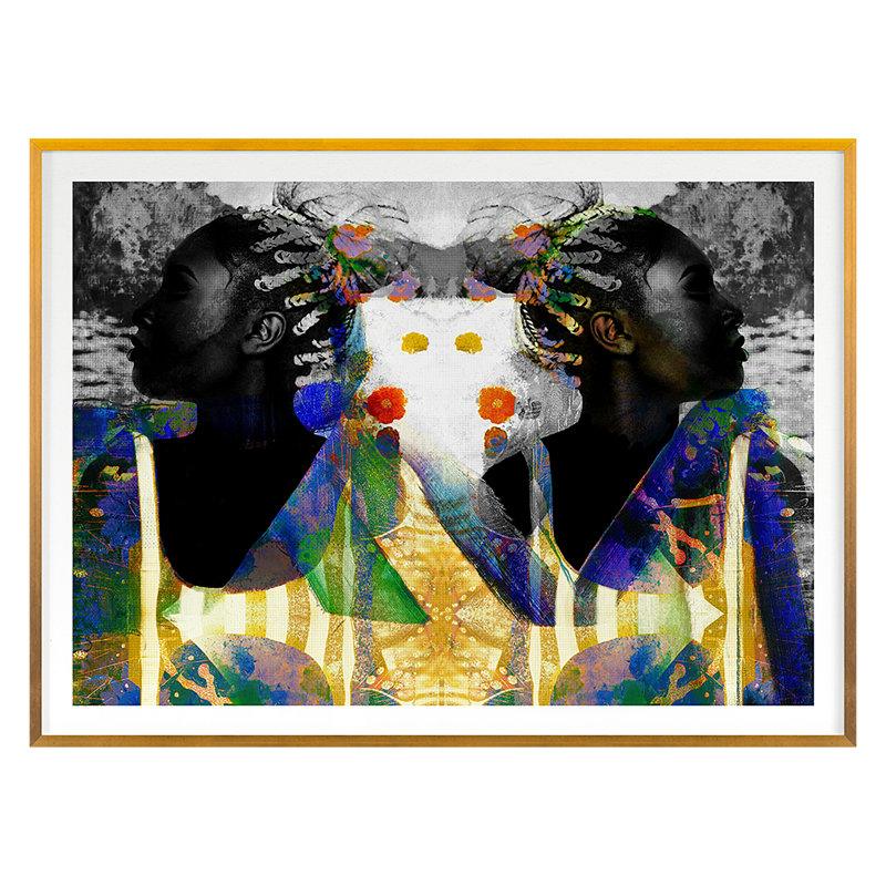 Deja Vu 3 Print by Katie Todaro, Gold Framed, 28" H X 38" W