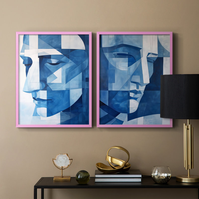 Série ABSTRACT Lxxxxi - reproduction encadrée de qualité supérieure - prête à être accrochée - aucun clou requis - aucun clou requis