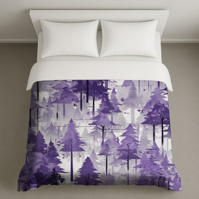 Purple Forest Silhouette Duvet Covers