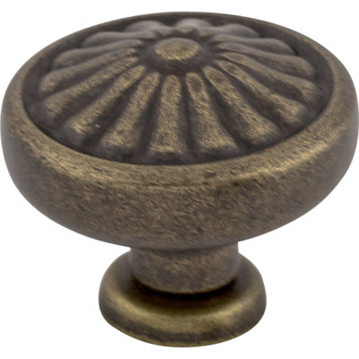 Flower 1 1/4" Diameter Round Knob