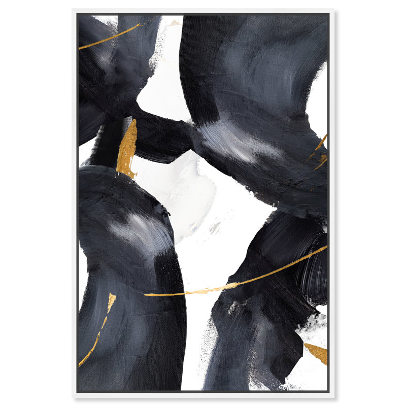Amani 3 - Peinture sur toile, Toile avec cadre blanc, H 30 po x l 20 po