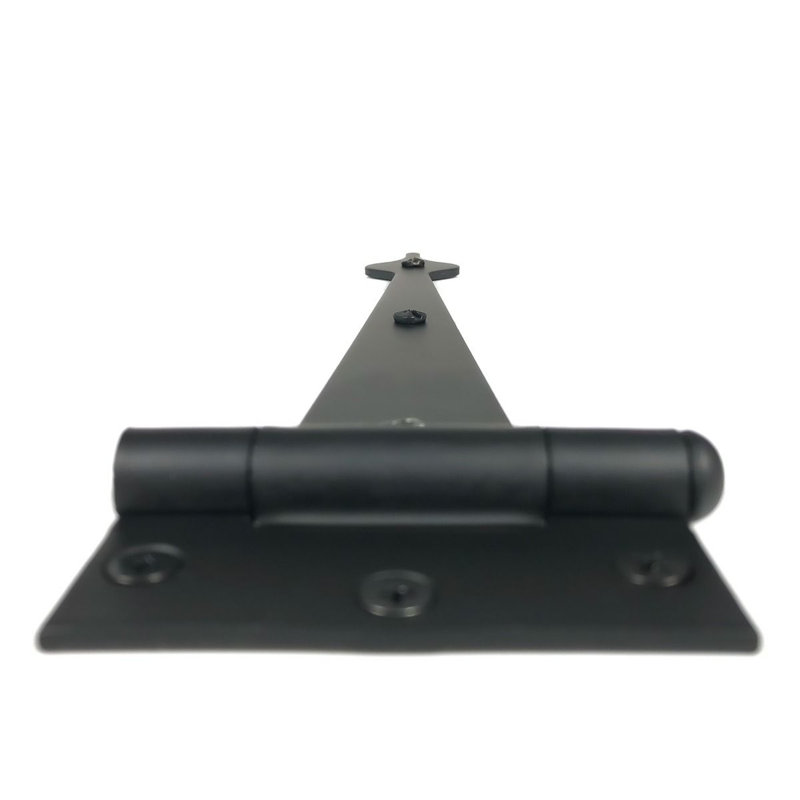 Acorn 10-inch Black Iron Spear Strap Hinge