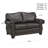 Jettie 66" Genuine Leather Rolled Arm Loveseat-1337523911
