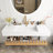 48" Wall-Mounted Floating Bathroom Vanity With Rectangular Integrated Basin