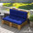 2 Seater Pallet Cushions Outdoor 3.9 in. Thick Replacement Pallet Sofa Cushions, Tufted Replacement Pads for Garden, Patio,wood-17621320