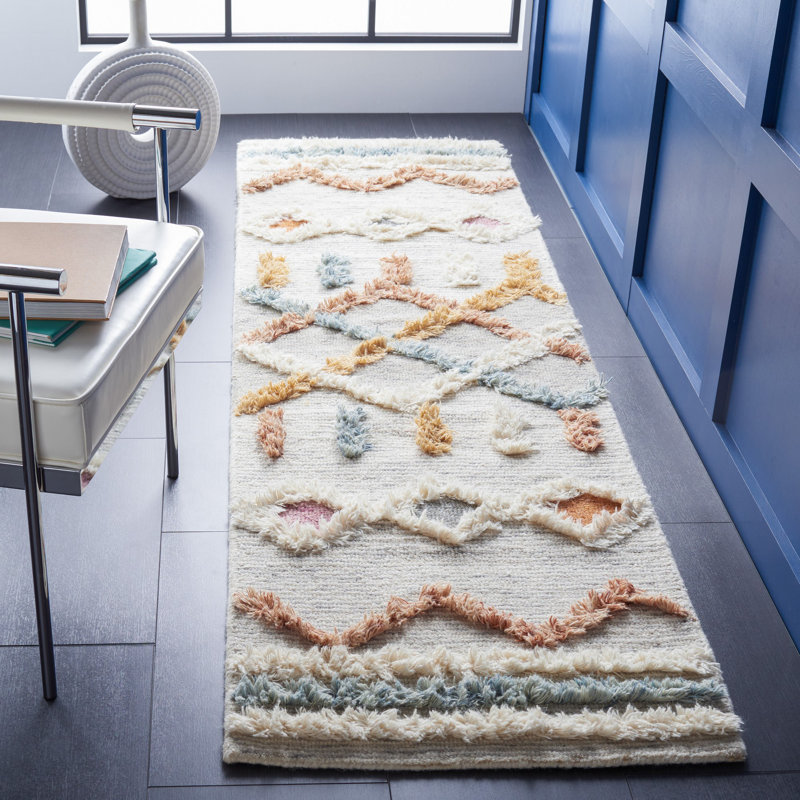 Kara Hand-Tufted Wool Ivory Rug, Runner 2'3" x 12'