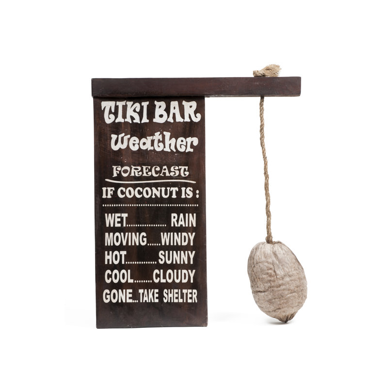 Ayoola Coconut Weather Forecast Sign By RAM Game Room