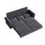 Canapé-lit 93,7 po en velours gris extensible 93,7 po avec siège confortable et mécanisme d'assemblage facile