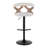 Betuel Swivel Upholstered Adjustable Height Counter Stool with Metal Frame-93570905