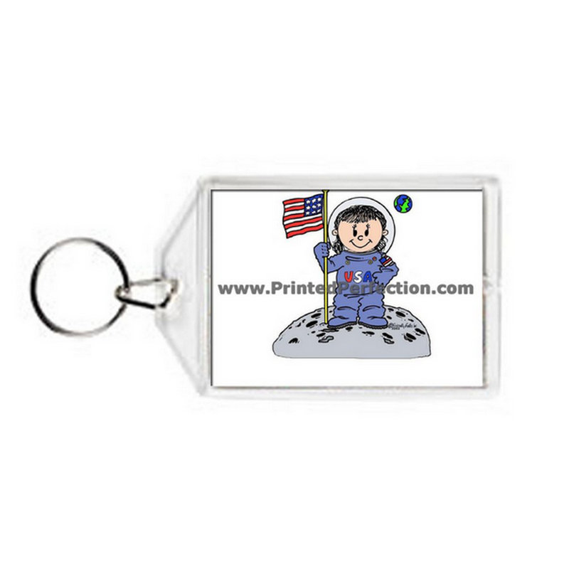 Personnalisé futur astronaute - porte-clés acrylique femme, Oui