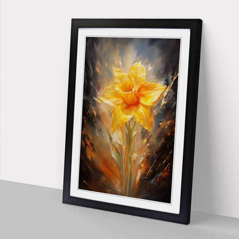 Single Picture Frame Print on Wood, Black Framed, 34cm H x 25cm W