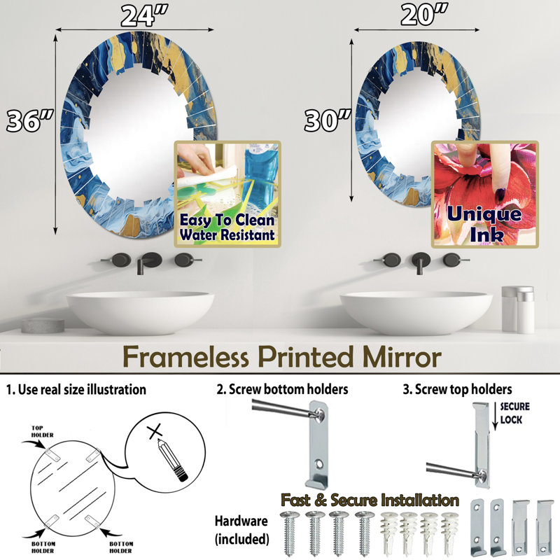 Miroir mural Wilhard, 30 po x 20 po