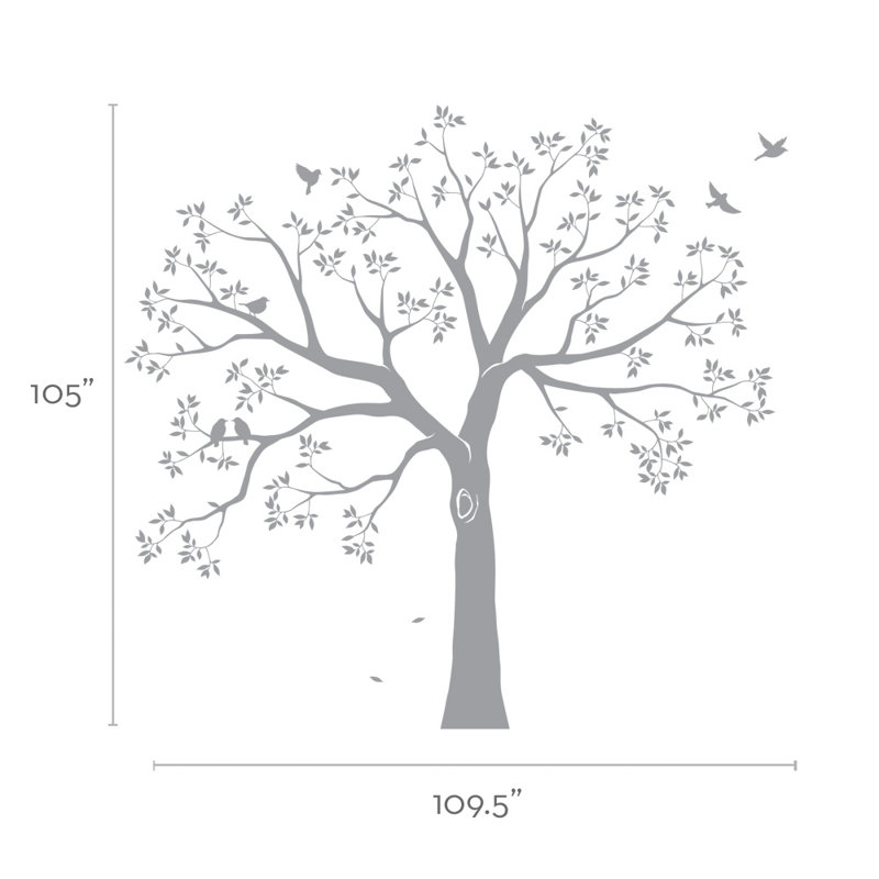 Non-Wall Damaging Accent, 105" H x 109.5" W, White