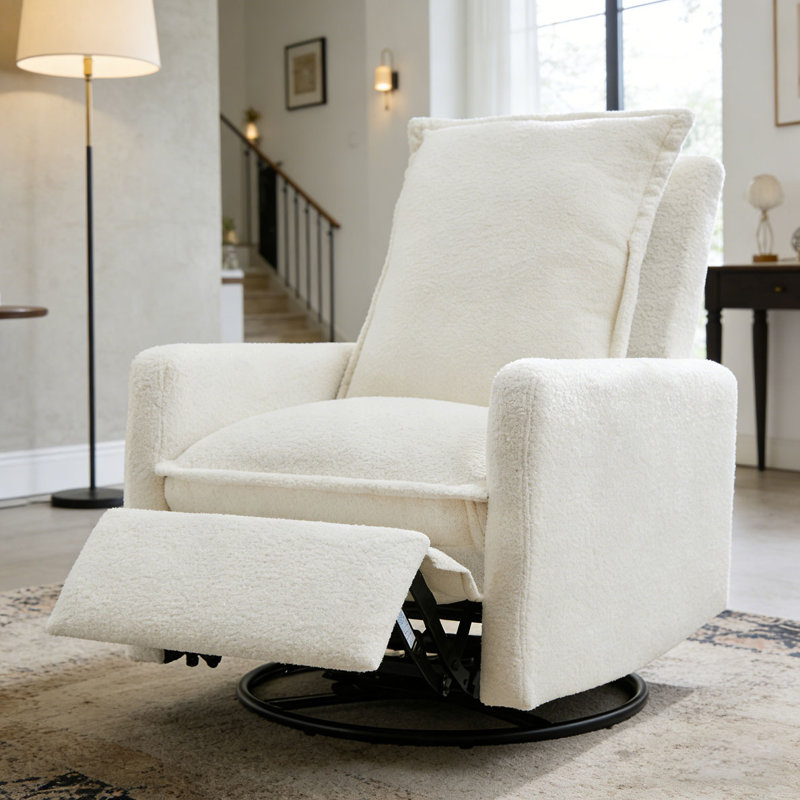 Fauteuil inclinable et pivotant, Blanc
